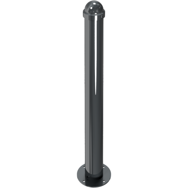 Ornamental bollard | steel tube � 102 / 76 mm | stationary, to be fixed by plugswith base plate � 180 mm | without eyelet